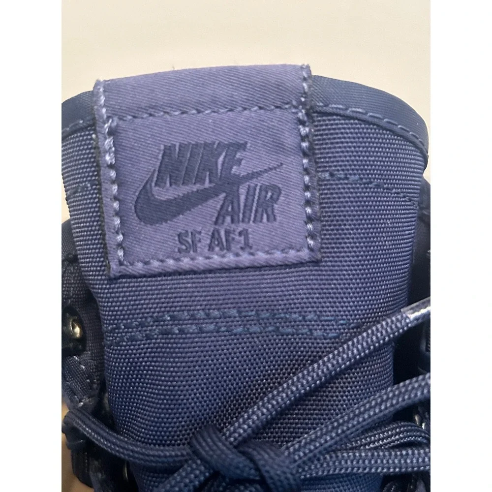 Nike Air Force 1 Hi Women's Size 7.5 Midnight Navy Suede 857872-401 No Straps‎